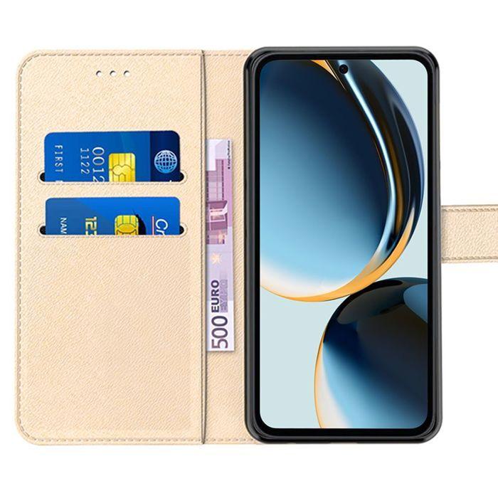 Coque de protection - BOOLING - pour Samsung Galaxy A36 5G/A56 5G - Effet Cuir Doré - 2 Verres Trempés - Antichoc