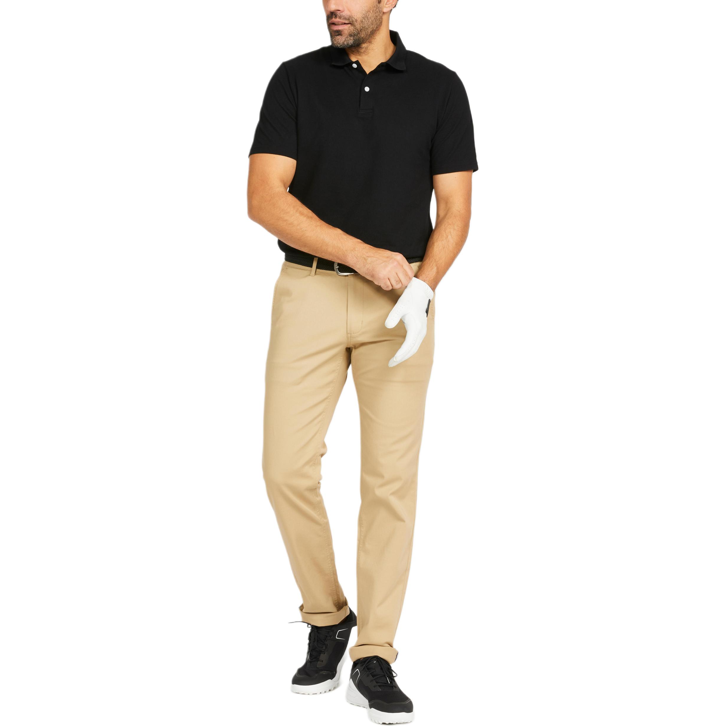 

DECATHLON POLO Basic 100 Series Golf Soft & Comfortable Lightweight & Breathable Short Sleeve Polo Shirt Men s Black XL