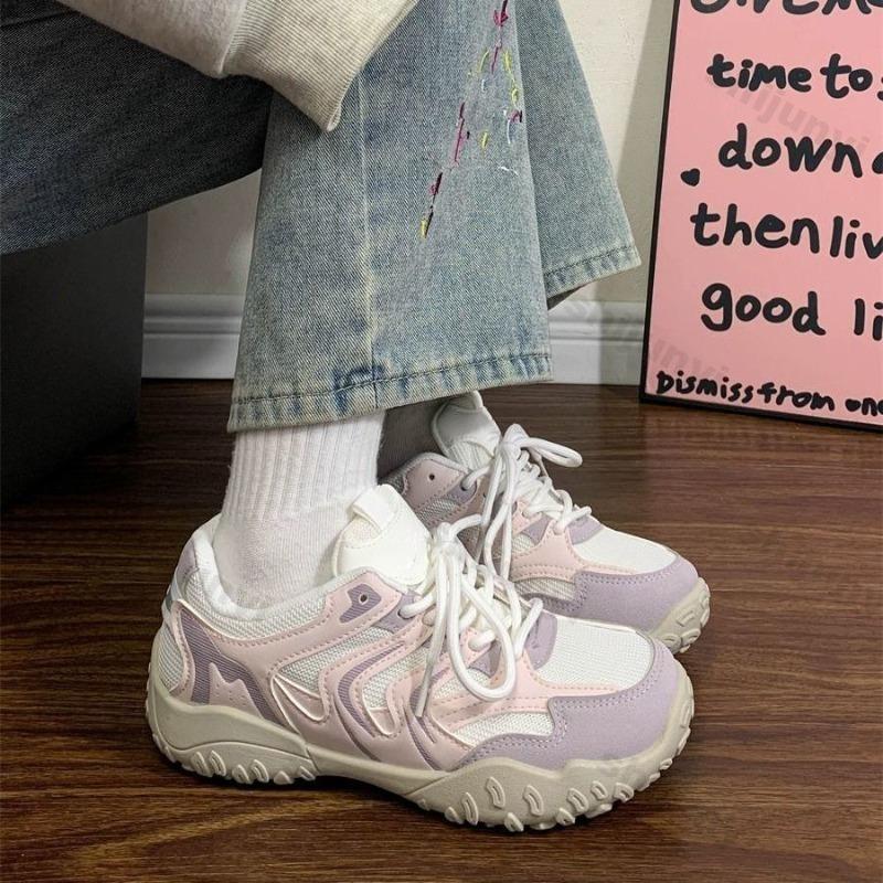 Breathable Women's Vulcanized Shoes Autumn New Soft Sole Comfort Casual Sneakers Outdoor Non Slip Height Increase Running Shoes