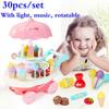 30pcs/set Mini Rotatable Candy Cart Small Ice Cream Shop Supermarket Children 's Toys