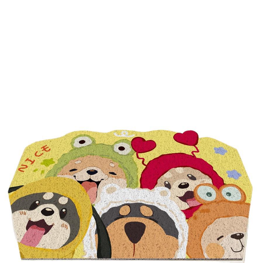 Non-slip Cartoon Welcome Mat - Mud & Dust Removal, Cuttable Entrance Mat for Hallway