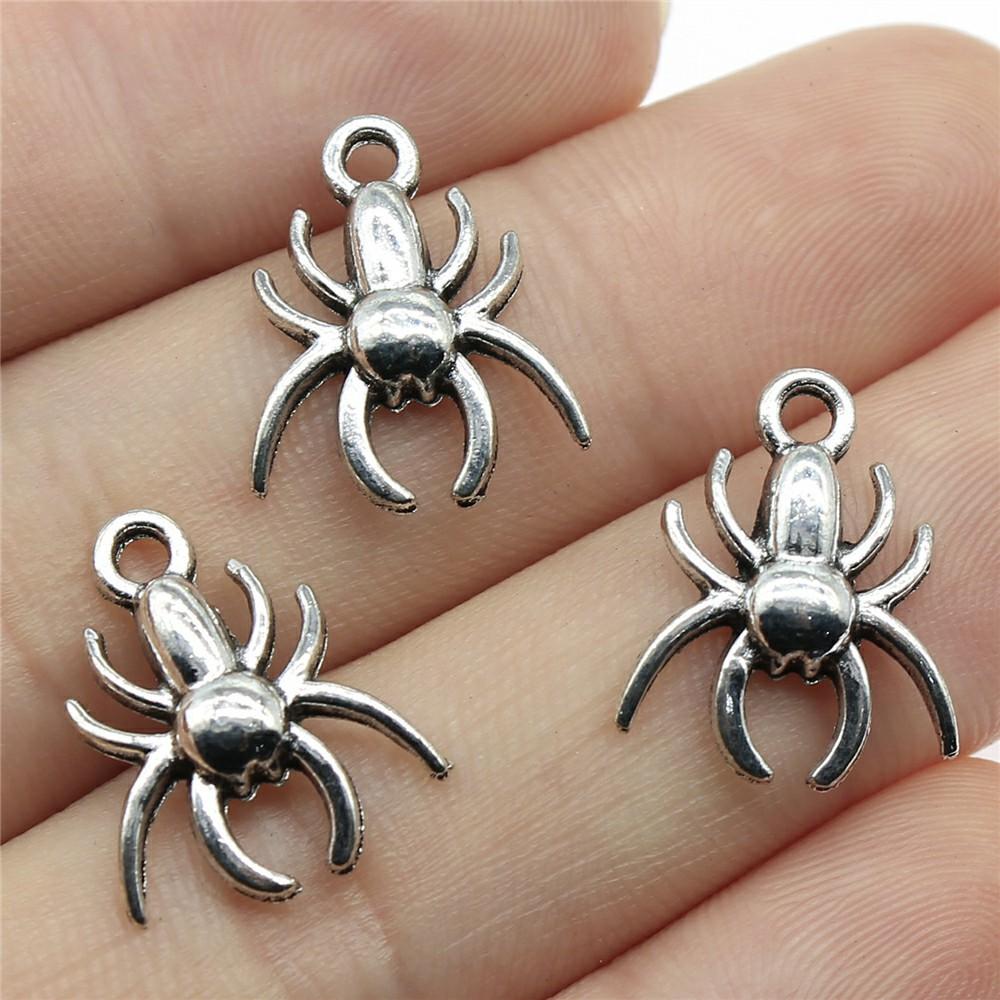 20pcs Halloween Charms For Jewelry Making Ghost Pumpkin Witch Spider Bat Pendants DIY Findings Tibetan Jewelry