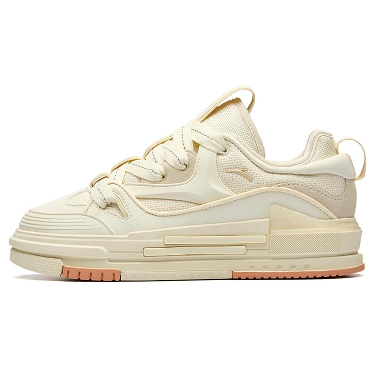 

Anta Bump Anti Slip Wear Resistant Low Top Skateboard Shoes Women s Light Beige White 40