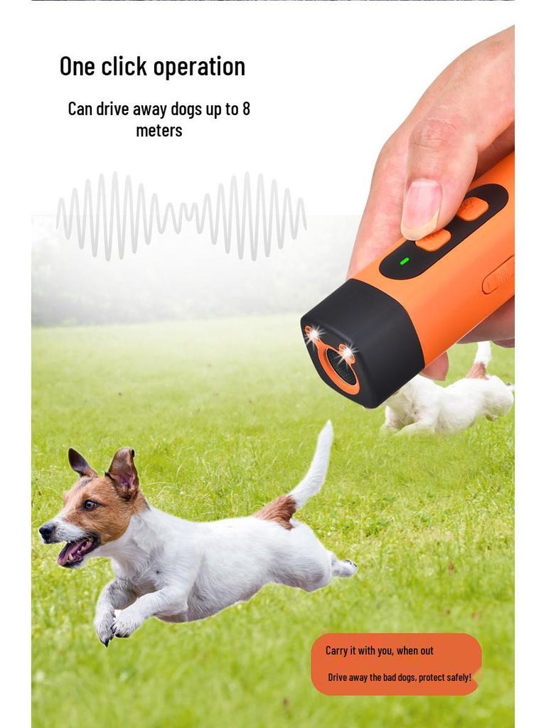 Ultrasonic Dog Repellent & Training Device - Anti-Barking, Portable Outdoor Self-Defense Tool