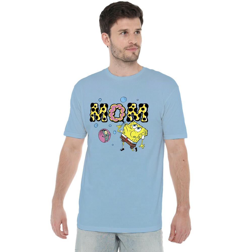 Spongebob Squarepants Mother S Day Mom Bubbles T-Shirt Light Blue S