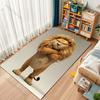 Cartoon Angry Lion Print Carpet for Living Room Bedroom Sofa Creative Doormat Home Decor Area Rugged Non-slip Mat Large Size