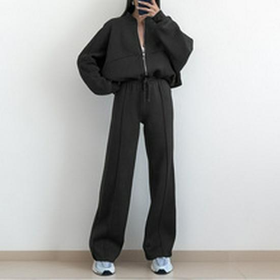 Spring 2026 Women's Elegant Printed Shirt & Wide-Leg Pants Casual Set