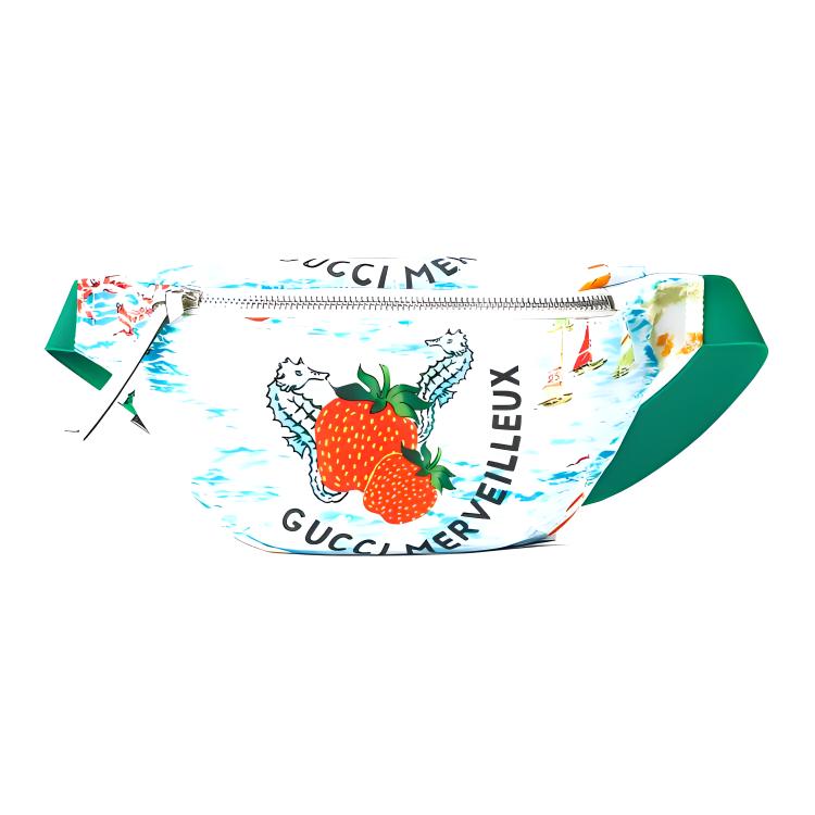 

Gucci Strawberry Logo Print Green Recycled Nylon Waist Bag Chest Bag Kids bags White Red Light-Blue 502095-URIAN-4352 Basic Set (Bag+Dust Bag)