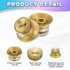 Uxcell Guitar Control Metric Top Hat Bell for Electric Guitars and Split Shaft Set of 4 X Tone X Knobs, Knobs, Basses, Pots, (Volume 2, 2), Gold/Gold