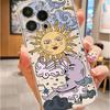 Sun Moon Shockproof Clear Case for iPhone 14/15/16/17 Pro Max Series