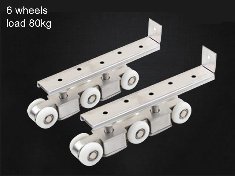 304 Stainless Steel Hardware Slide Doors Pulley,hanger Roller,hanging Rail wheels,High load-bearing,Sliding Door Track Rail