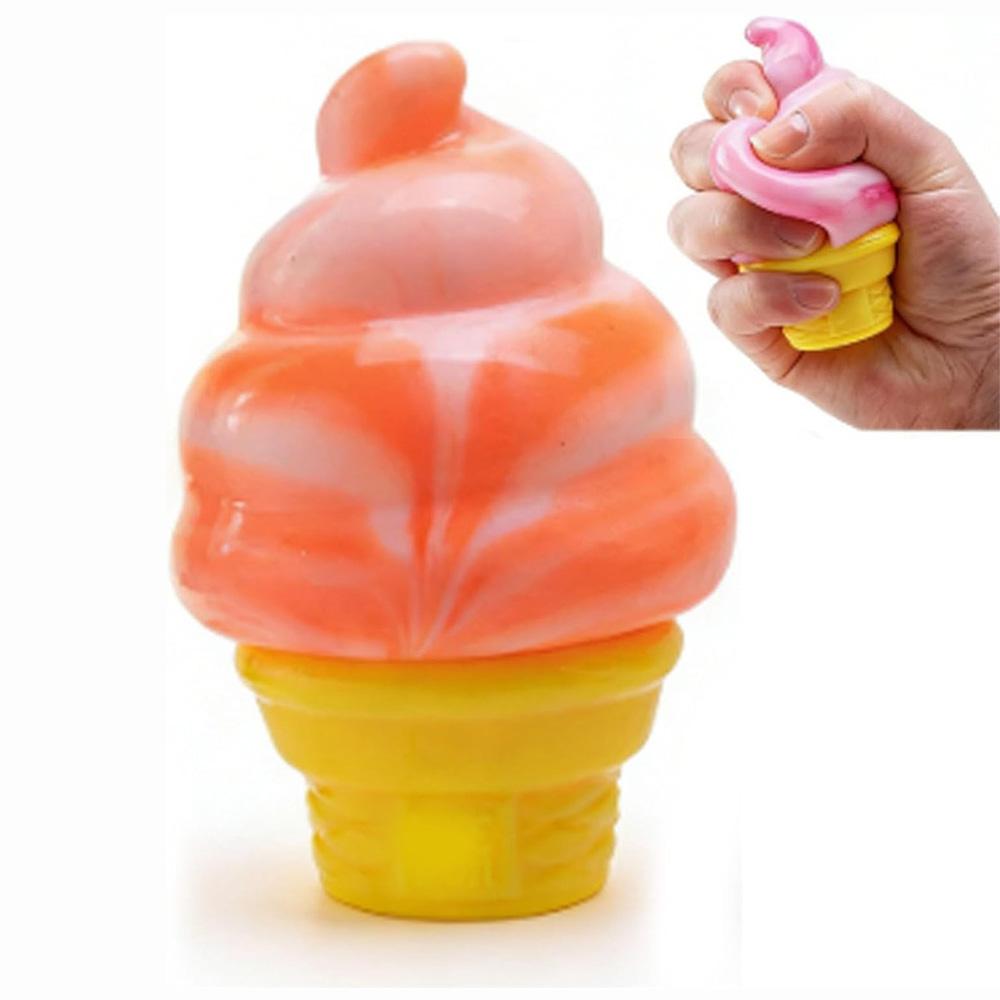 Ice Cream Squeeze Squishy, Ice Cream Cone Squishy, Slow Rise Sensory Fidget,Easter Basket Stuffers Party Favors Summer Sensory