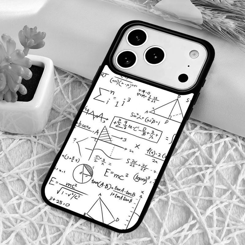 Science Math Physics Formulas Shockproof Phone Case for iPhone 17 Air 16e 15 11 12 14 13 Pro Max Cover Coque