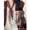 Retro Ethnic Style Clavicle Small Strip Narrow Silk Scarf Women's Neck Protection Neck Circumference Neck Matching Shirt Yarn Thin Scarf
