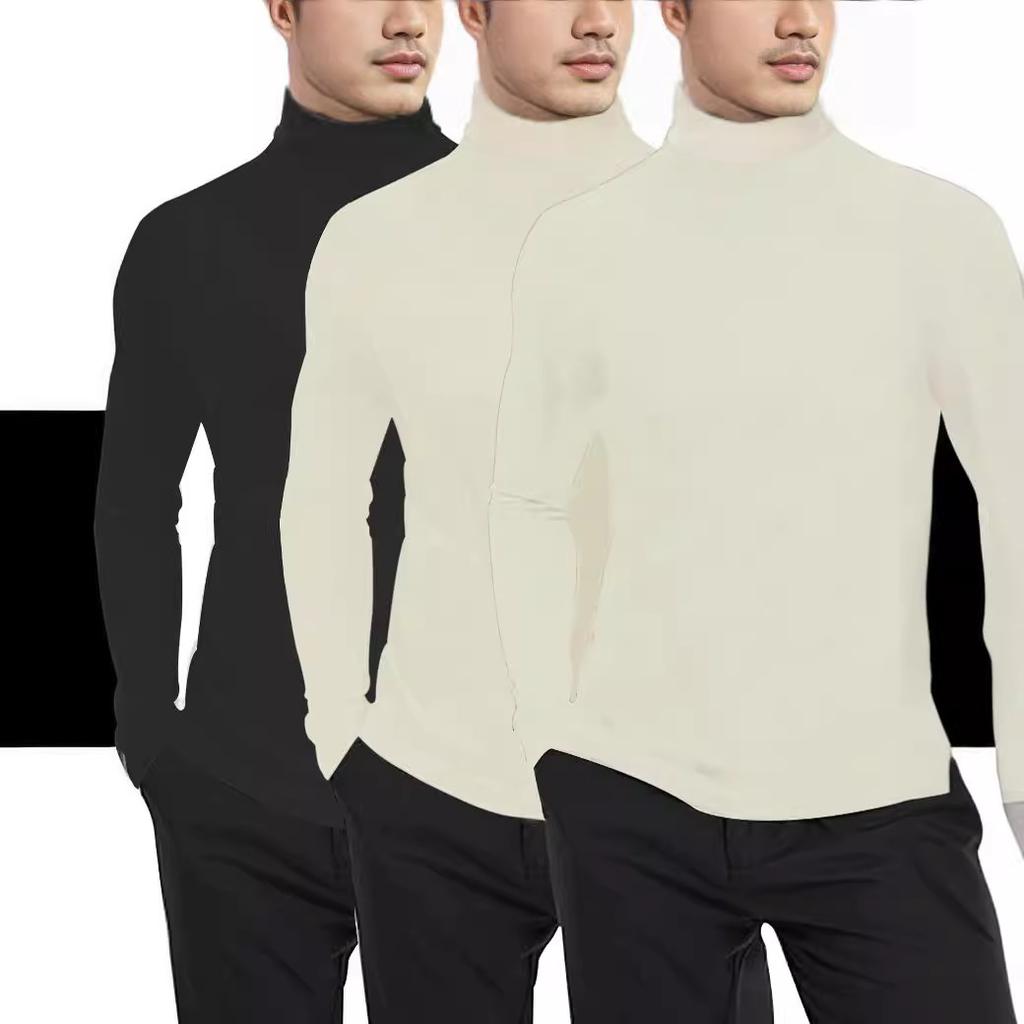 Herbst/Winter Neuankömmling: Verdickter Herren-Strickkaschmirpullover aus deutscher Wolle mit Stehkragen für Wärme und zum Schichten