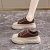 2025 new sports shoes women's spring versatile women's shoes lightweight casual non-slip thick-soled canvas board shoes women