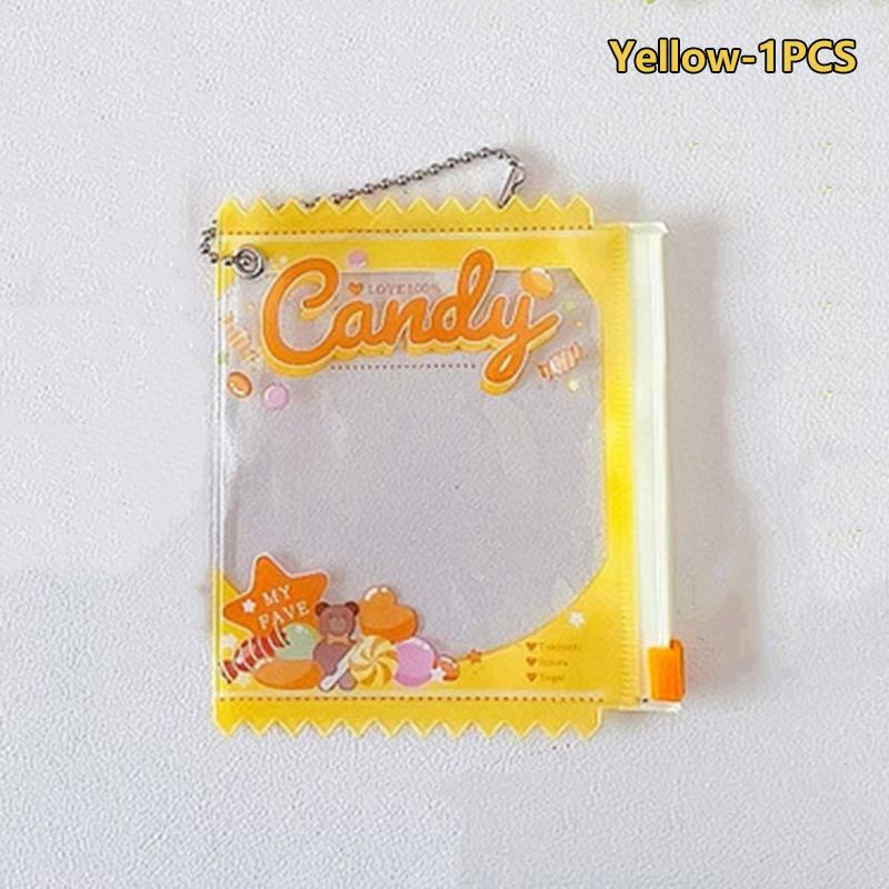 1/3Pcs Mini Anime Badge Storage Bag Protective Shell Toy Doll Bag Transparent Display Bag Pendant Hanging Keychain Decor Gift