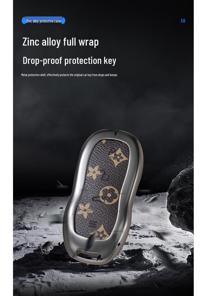 Compatible Metal Shell Key Case for Xiaomi SU7 2024 7Pro/MAX - Full Coverage Buckle Design for Men & Women