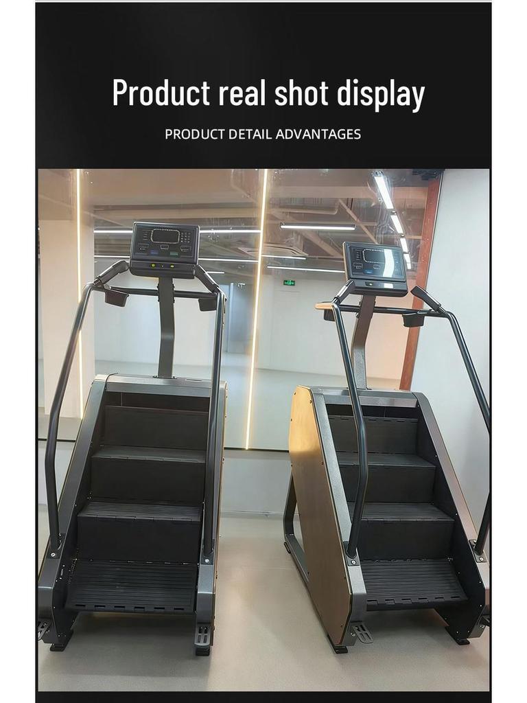 Commercial Stair Climber with LCD/LED Display – Gym Cardio Machine