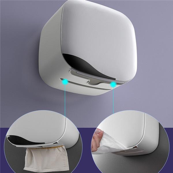 Punch-free Toilet Paper Holder Box Waterproof Storage Toilet Paper Storage Rack Paper Towel Kitchen Bathroom Storage Box