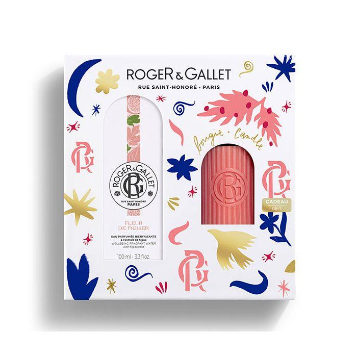Roger &; Gallet Coffret Eau Parfumée Bienfaisante Fleur De Figuier 100 Ml Et Sa Bougie Parfumée