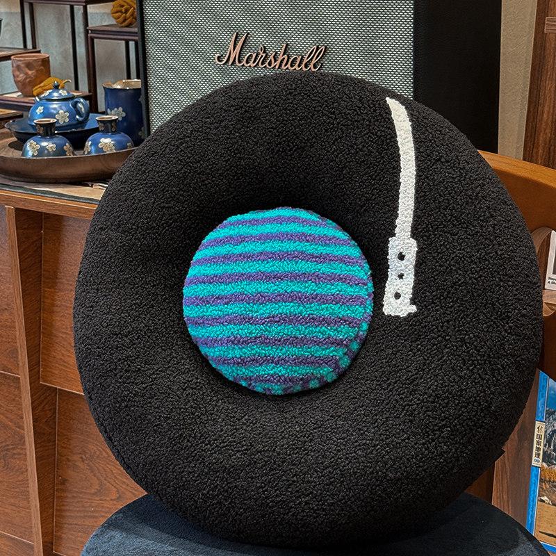 

Exquisite Record Plush Toys Soft Realistic Record Pillow Room Decoration Ornaments Multi-functional Throw Pillow Gift For Friend чёрный