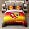 Custom Bedding Set Racing Club De Lens Pattern, Print Name Text 1 Duvet Cover Plus 2 Pillowcases Home Textile