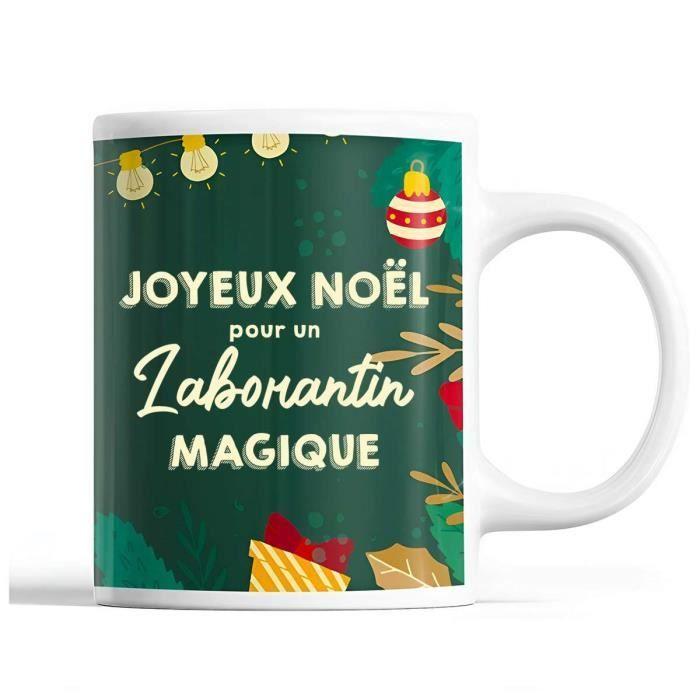 Mug - Noël Laborantin Homme - Green - 325 Ml - Dishwasher and Microwave Safe