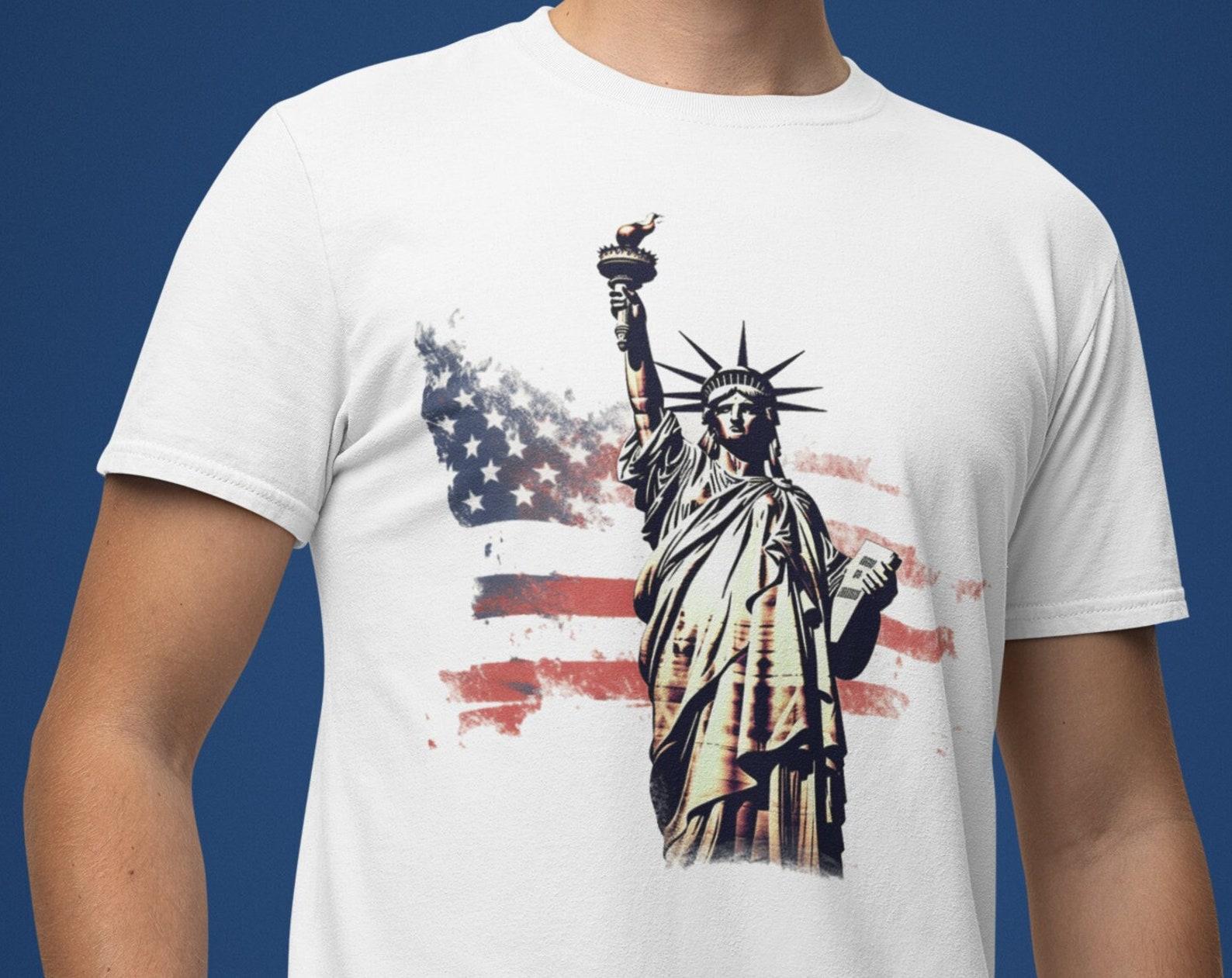 Statue of Liberty T-Shirt: American Flag Patriotic USA Pride 4XL