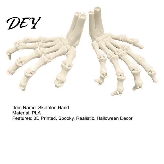 Handmade Bone Models for Party Halloween Skeleton Hands, 3D Printed Hand Bones Model, Realistic Scary Props Decorations Spooky Claw Prop Home