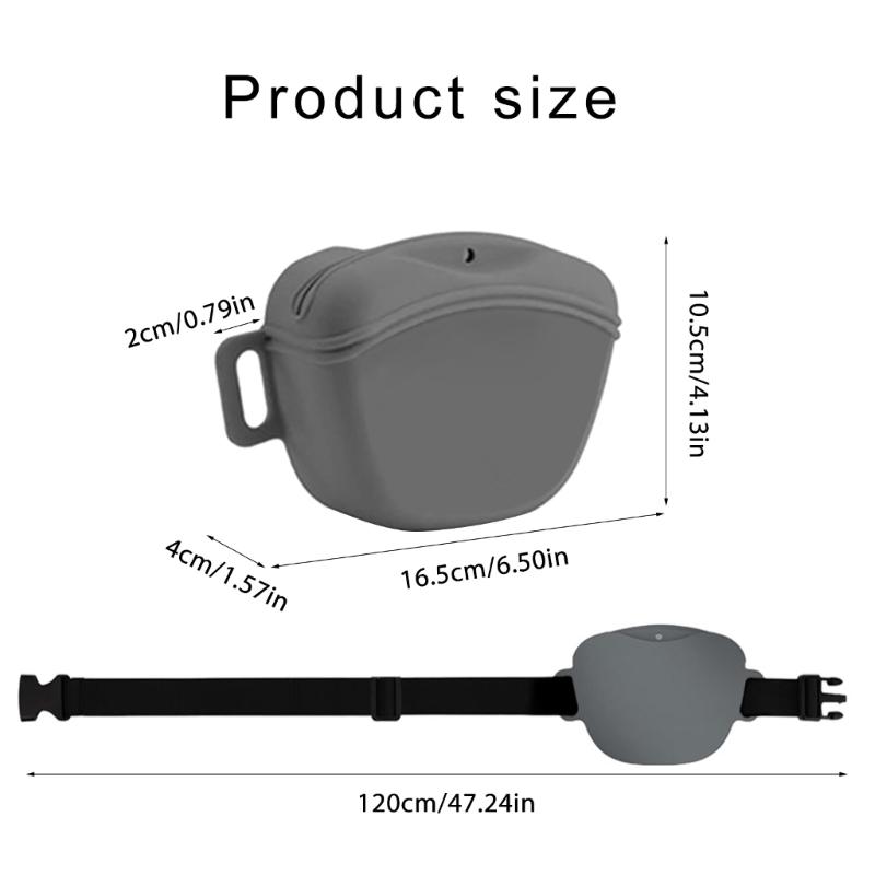 Silikon-Leckerlibeutel für Hunde mit Hundetrainings-Clickern Wasserdichte Bauchtaschen für Training Belohnung Outdoor