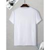 European Sizes Men'S Casual Short Sleeve T-Shirt with Ace of Spades Graphic Print - Black Regular Fit Round Neck Summer Tee for Casual Attire