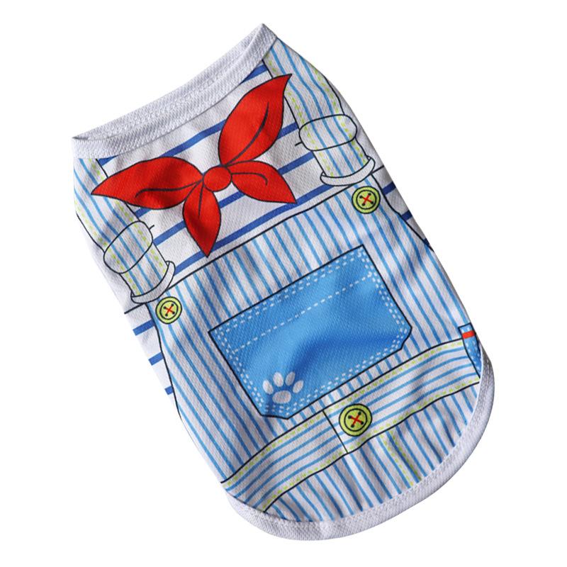 Cartoon Print Mesh Breathable Pet Vest for Dogs & Cats - Spring/Summer Collection