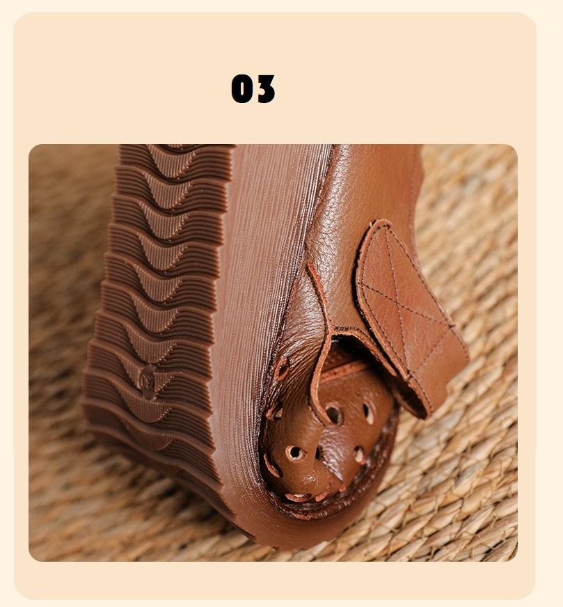 Fashion New Orthopedic Roman Sandals Women Cutout Cow Leather Shoes Ladies Gladiators Wedged Heels Mary Jane Sandals Woman Cutout Shoes