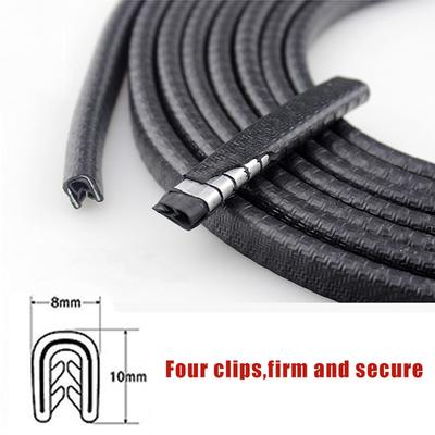 5m Car Door Scratch Protector Strip Trim Edge Sealing Guard Paste-free with Steel Disc Bumper Trim Styling Car