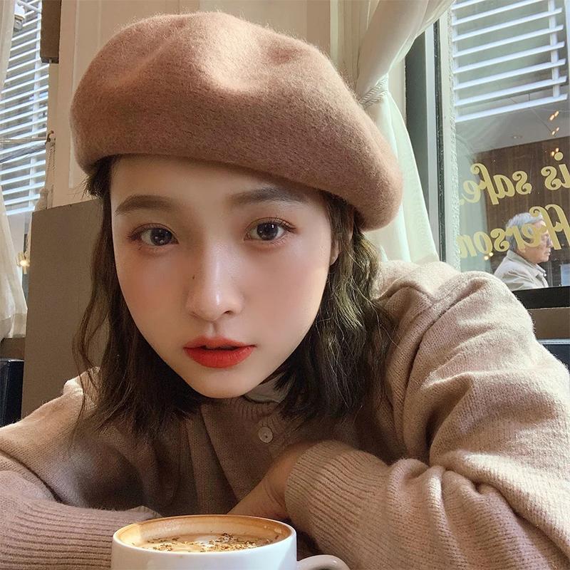 Elegant Wool Beret Hats Women Winter French Hat Girls Solid Fashion Autumn Winter Beret Hat For Women Warm Felt Street Berets