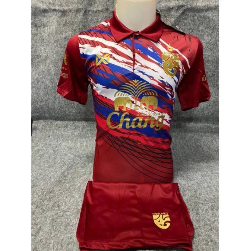 THAILAND Flag Football Soccer Polo Vintage Shirt National Unisex Men Women JERSEY Print Quick Dry Short Sleeve Uniform Elephant Badge Logo