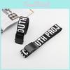 Printed Letter Canvas Waist Strap With Iron Buckle For Casual Fashion Outfits
