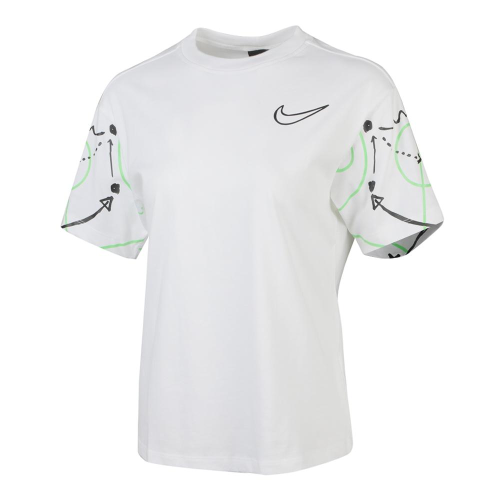 (WMNS) Nike Nsw Summer Hoops Casual Short Sleeve White Women s CW6754-100 M