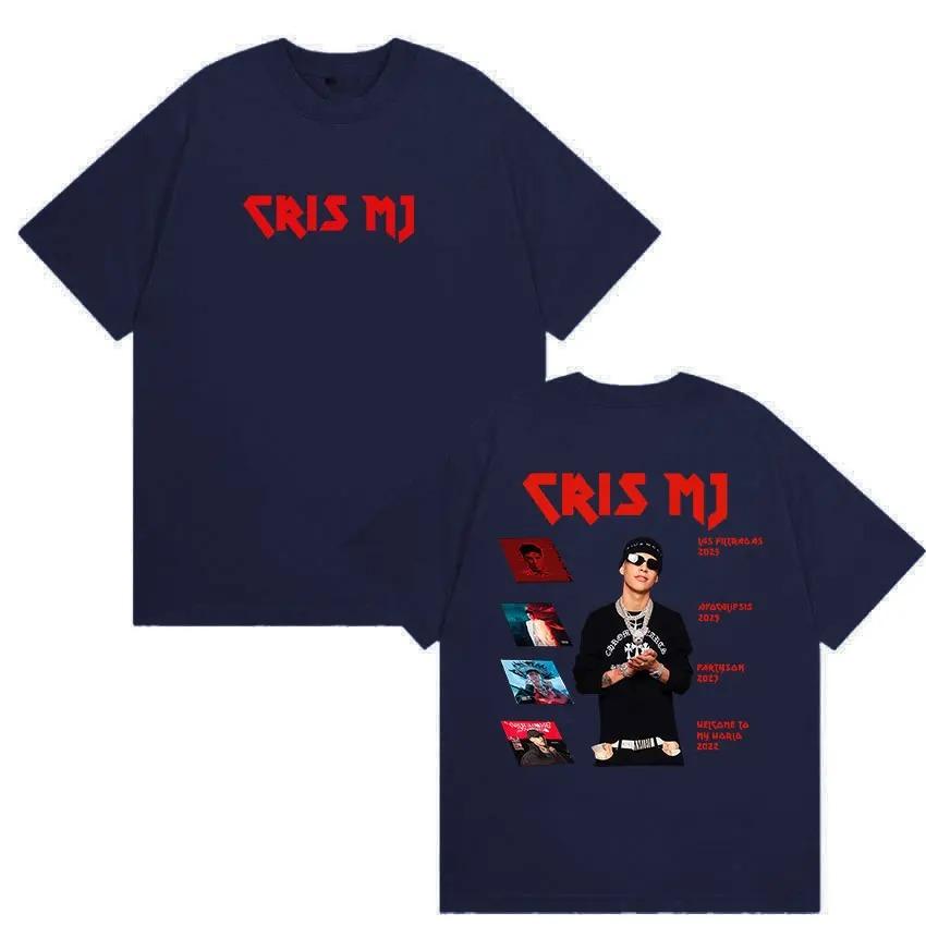 Rapper Cris MJ Album 2026 Merch T Shirt Unisex Hip Hop Vintage Gothic Clothing T-shirts Man High Quality Oversized Cotton T-shirt