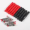20pcs Black and Red 4mm Banana Insulated Safety Straight Sealed Protective Shroud for 4mm Banana Plug Solder DIY Banana Plug Connector Multimeter Test