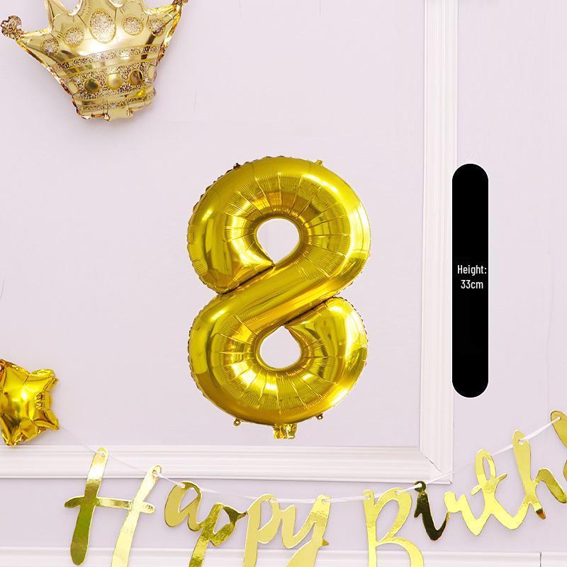 16-inch Crown & Number Balloon Column for Baby s First Birthday Decoration