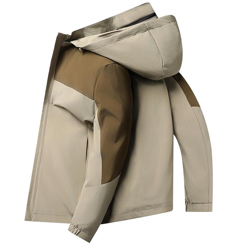 

Spring and Autumn New Men s Removable Hood Jacket Men s Casual Jacket Outdoor Jacket 4XL