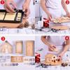 10 st pepparkakshus kakformar set Rostfritt stål 3D julhus Fondant Kex Chokladform Bakningstillbehör