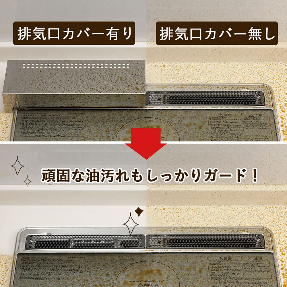 Shimomura Kikaku Stove Back Rack Exhaust Outlet Cover Sliding Type In Size Adjustable Telescoping Can Place Items Oil Splash Prevention Guard Gas