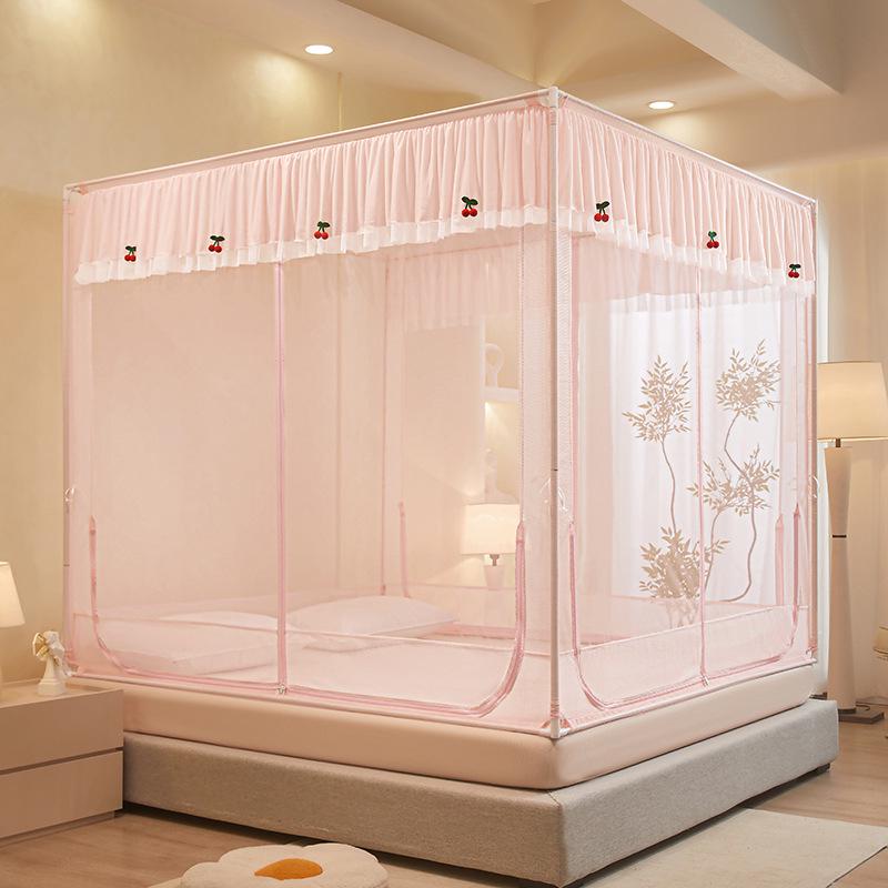 Lace Trim Mosquito Repellent Princess Bedside Canopy