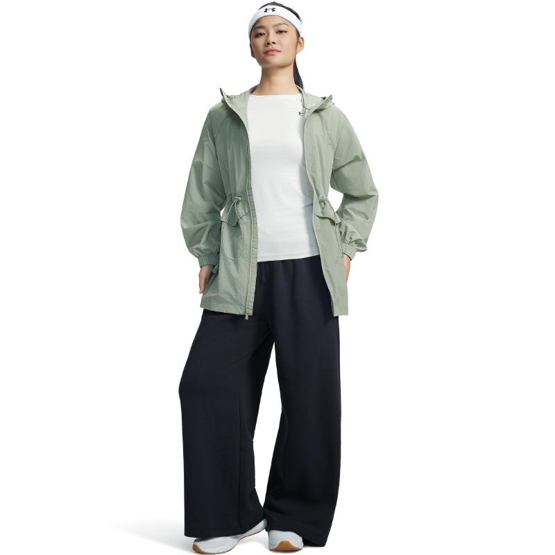 Under Armour UA Autumn Winter Rival Womens Fleece Wide Leg Sports Loose Comfortable Fashion Versatile Casual Pants Women Pants 1390320-001