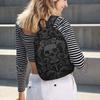 Vintage Black Gothic Skull Damask Backpack Hot Sale Daypack Large Capacity BookBag School Bag Shoulder Bags for Men Women