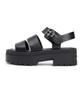 Tommy Jeans Wendy Leather Wedge Sandals - Black (T52G1Asn450Jt1Bds)
