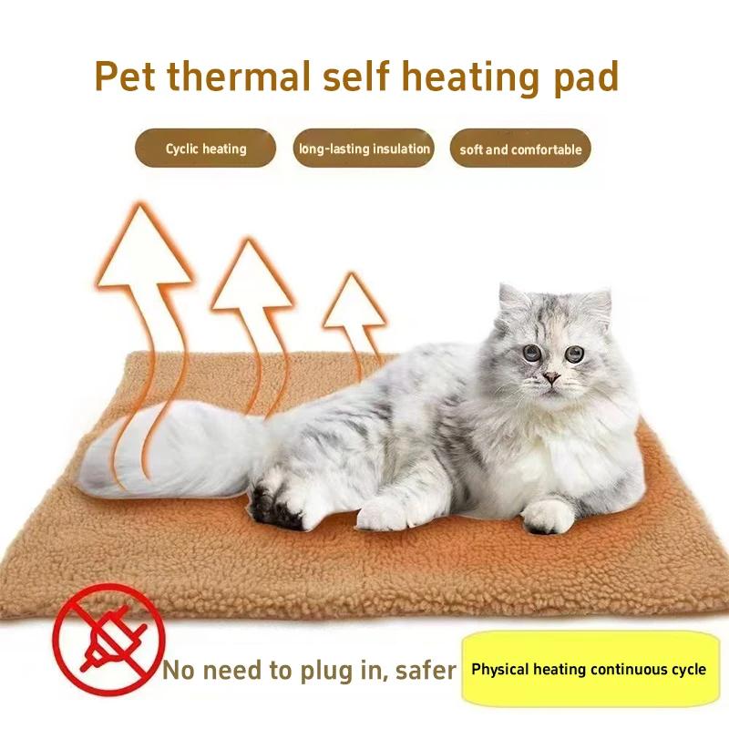 Selbstheizende Haustier-Pads, Decke, Welpen-Pad, warme Kissenmatte für Katzen, Hunde, waschbare Haustiere mit thermischem Körperwärme-reflektierendem Kern-Pad